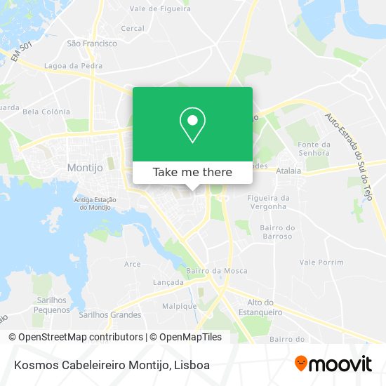 Kosmos Cabeleireiro Montijo mapa