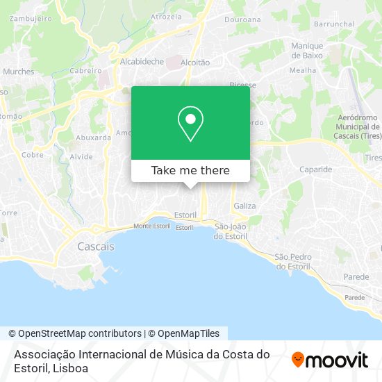 Associação Internacional de Música da Costa do Estoril mapa
