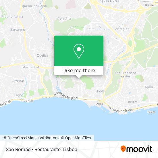 São Romão - Restaurante map