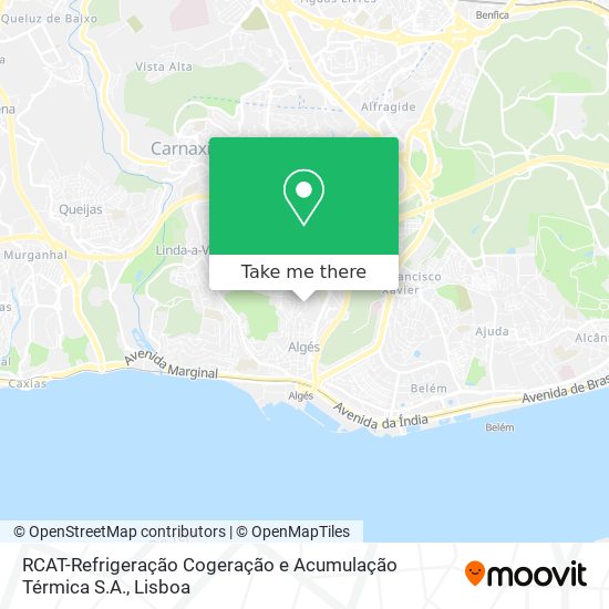 RCAT-Refrigeração Cogeração e Acumulação Térmica S.A. map