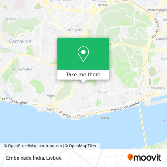 Embaixada Índia mapa
