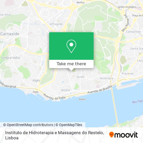 Instituto de Hidroterapia e Massagens do Restelo mapa