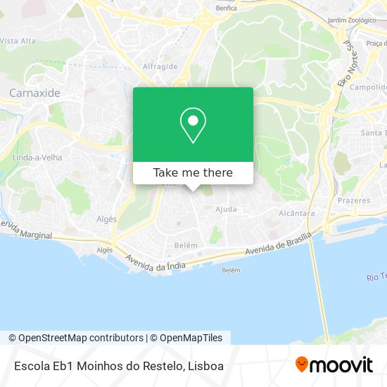 Escola Eb1 Moinhos do Restelo mapa