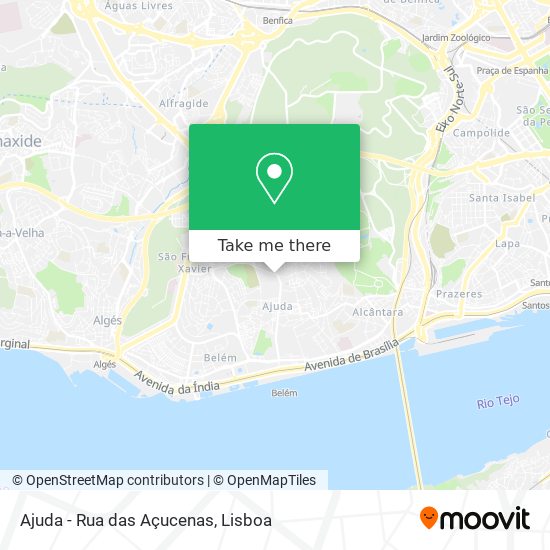 Ajuda - Rua das Açucenas map