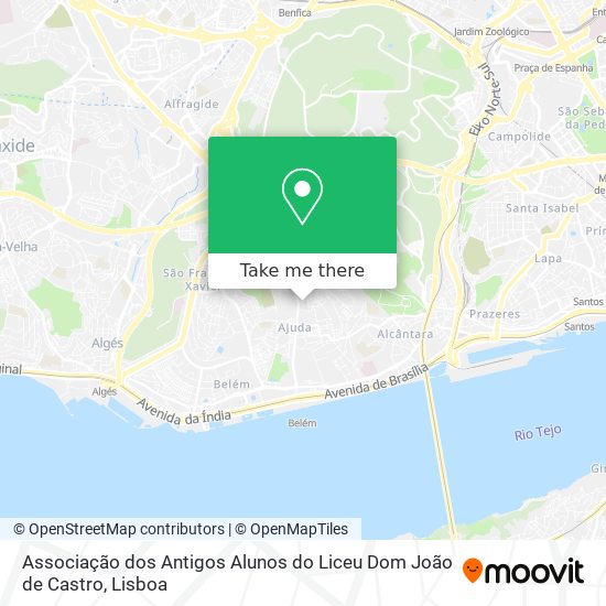 Associação dos Antigos Alunos do Liceu Dom João de Castro mapa