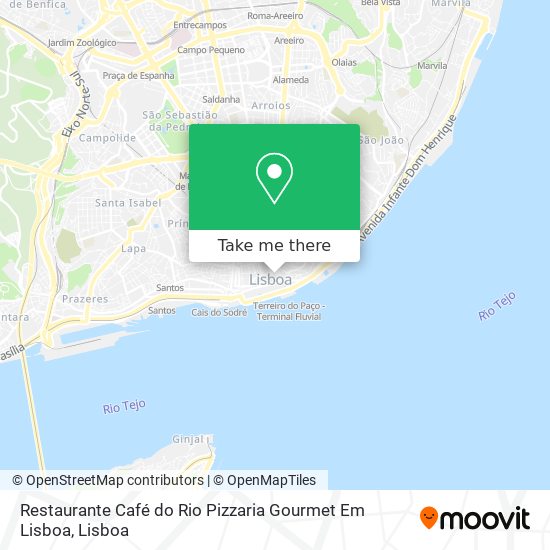 Restaurante Café do Rio Pizzaria Gourmet Em Lisboa mapa