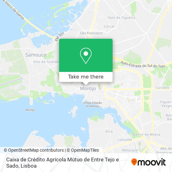 Caixa de Crédito Agrícola Mútuo de Entre Tejo e Sado map