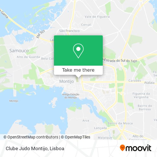 Clube Judo Montijo map