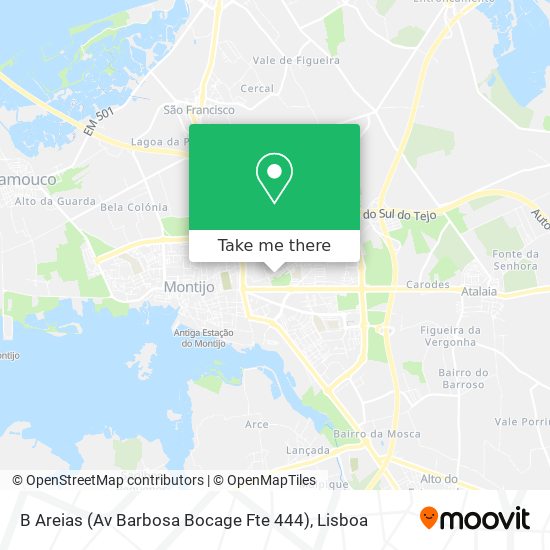 B Areias (Av Barbosa Bocage Fte 444) mapa