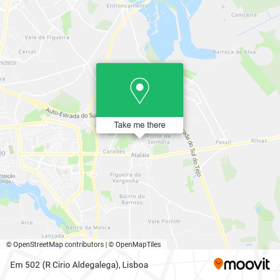 Em 502 (R Cirio Aldegalega) mapa