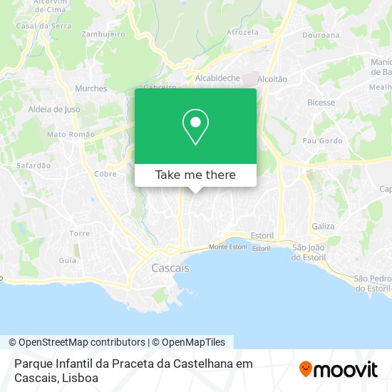 Parque Infantil da Praceta da Castelhana em Cascais mapa