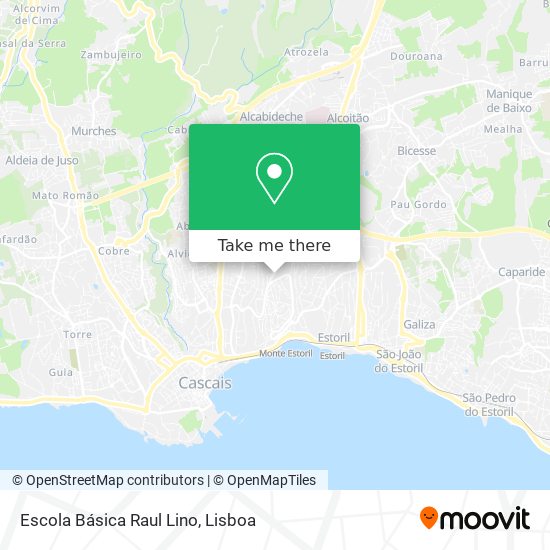 Escola Básica Raul Lino mapa