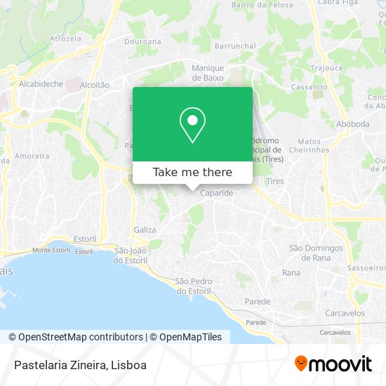 Pastelaria Zineira mapa