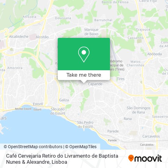 Café Cervejaria Retiro do Livramento de Baptista Nunes & Alexandre map