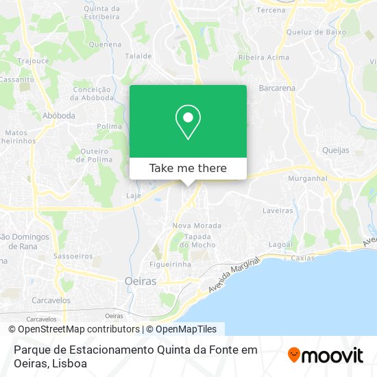 Parque de Estacionamento Quinta da Fonte em Oeiras mapa