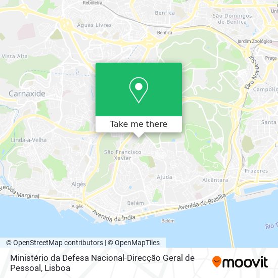 Ministério da Defesa Nacional-Direcção Geral de Pessoal map