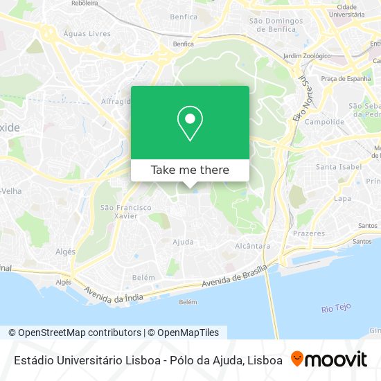 Estádio Universitário Lisboa - Pólo da Ajuda mapa