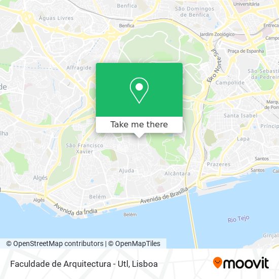 Faculdade de Arquitectura - Utl map