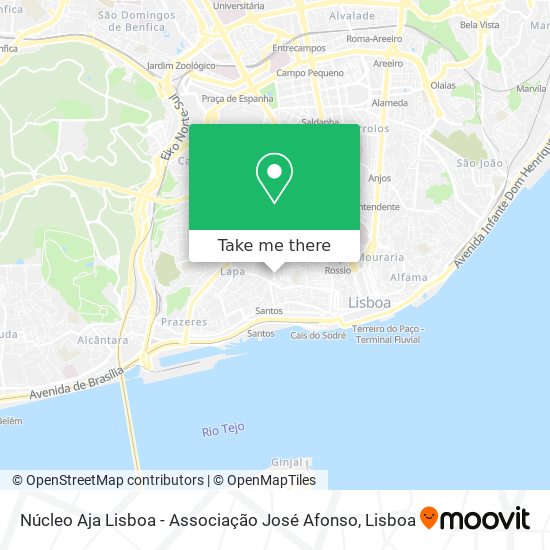 Núcleo Aja Lisboa - Associação José Afonso mapa