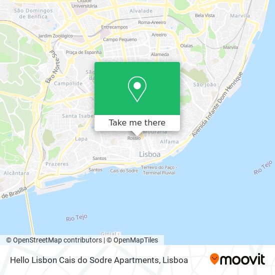 Hello Lisbon Cais do Sodre Apartments mapa