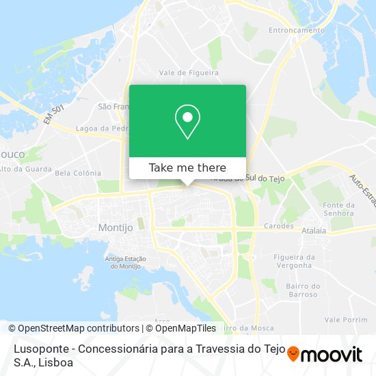 Lusoponte - Concessionária para a Travessia do Tejo S.A. map