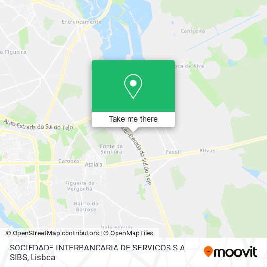 SOCIEDADE INTERBANCARIA DE SERVICOS S A SIBS mapa