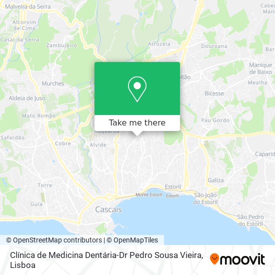 Clínica de Medicina Dentária-Dr Pedro Sousa Vieira map