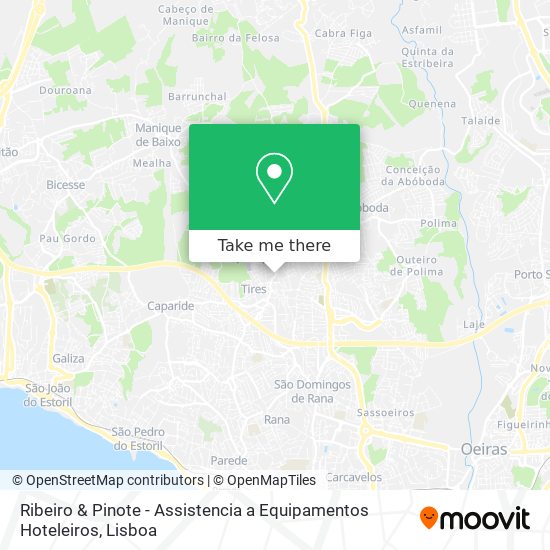 Ribeiro & Pinote - Assistencia a Equipamentos Hoteleiros map