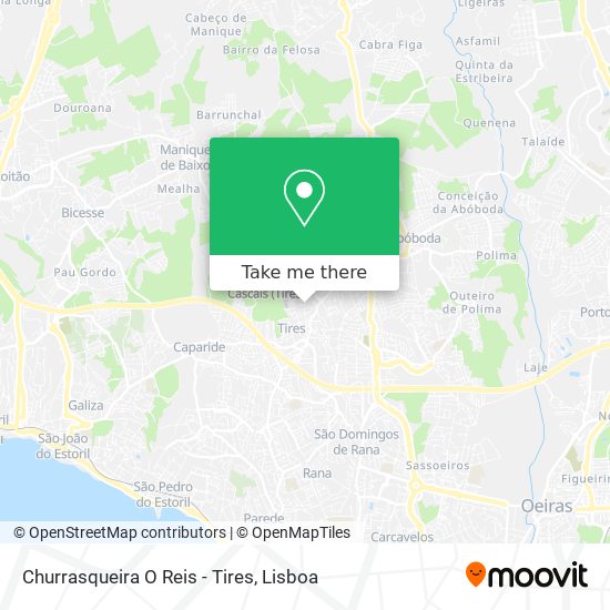 Churrasqueira O Reis - Tires map