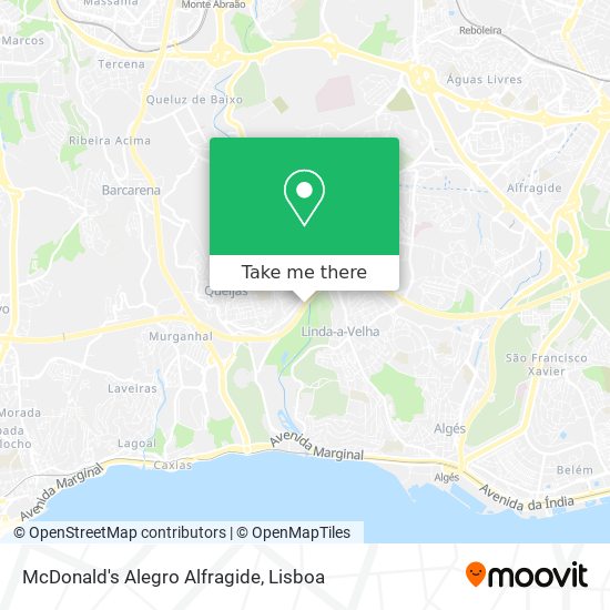 McDonald's Alegro Alfragide map