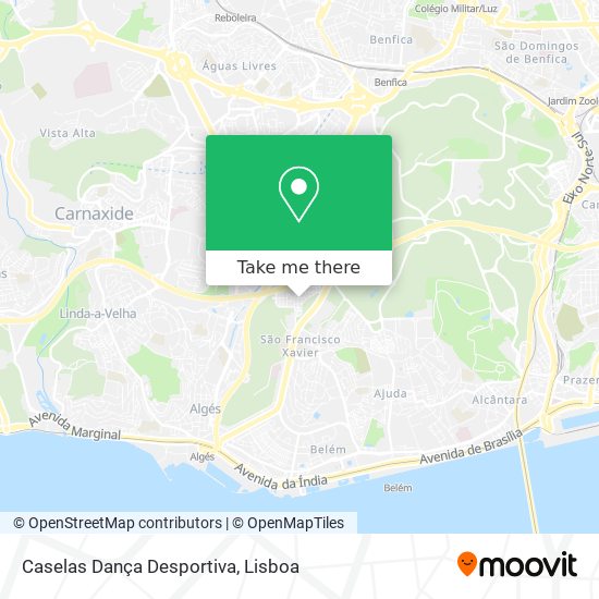 Caselas Dança Desportiva map