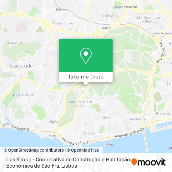 Caselcoop - Cooperativa de Construção e Habitação Económica de São Fra map