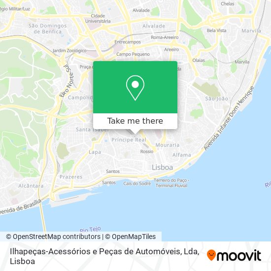 Ilhapeças-Acessórios e Peças de Automóveis, Lda mapa