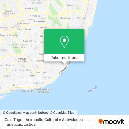 Cais Trigo - Animação Cultural e Actividades Turísticas mapa