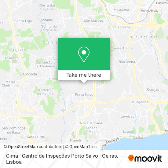 Cima - Centro de Inspeções Porto Salvo - Oeiras map