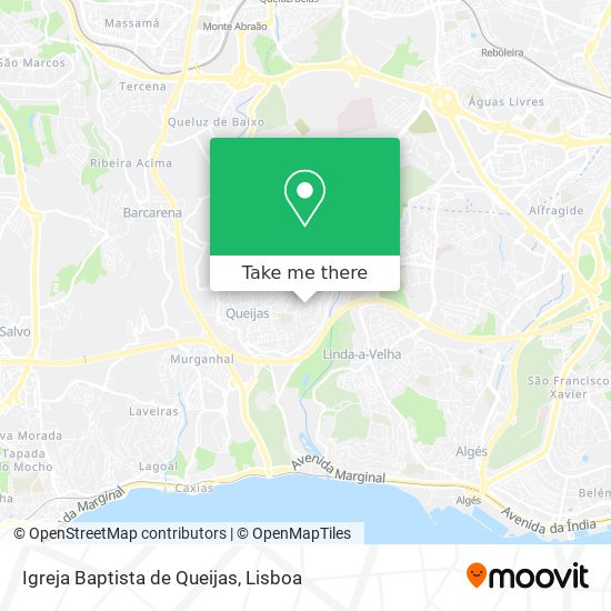 Igreja Baptista de Queijas map