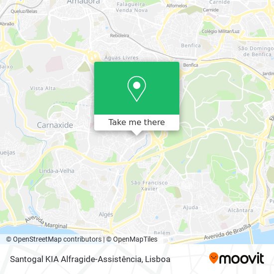 Santogal KIA Alfragide-Assistência map