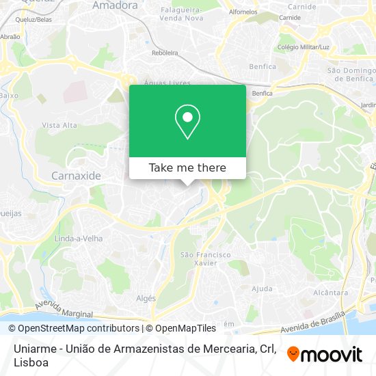 Uniarme - União de Armazenistas de Mercearia, Crl mapa