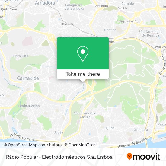 Rádio Popular - Electrodomésticos S.a. map