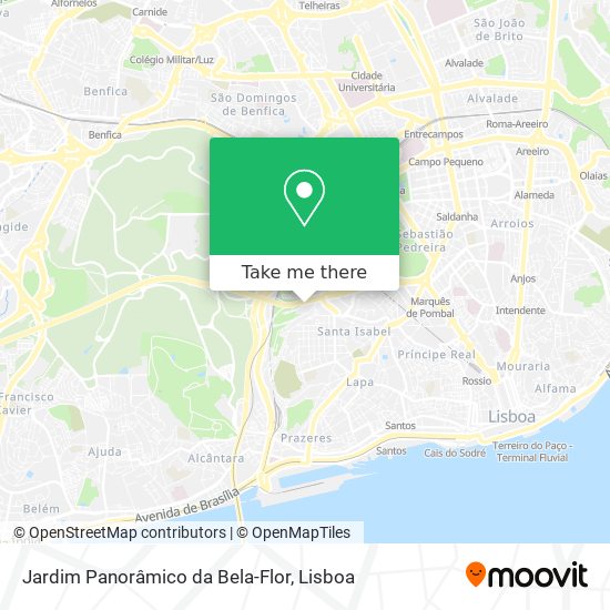 Jardim Panorâmico da Bela-Flor mapa