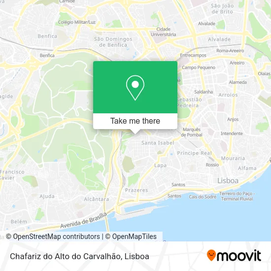 Chafariz do Alto do Carvalhão map