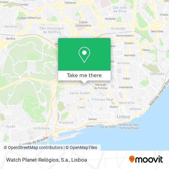 Watch Planet-Relógios, S.a. mapa