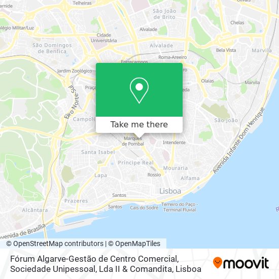 Fórum Algarve-Gestão de Centro Comercial, Sociedade Unipessoal, Lda II & Comandita mapa