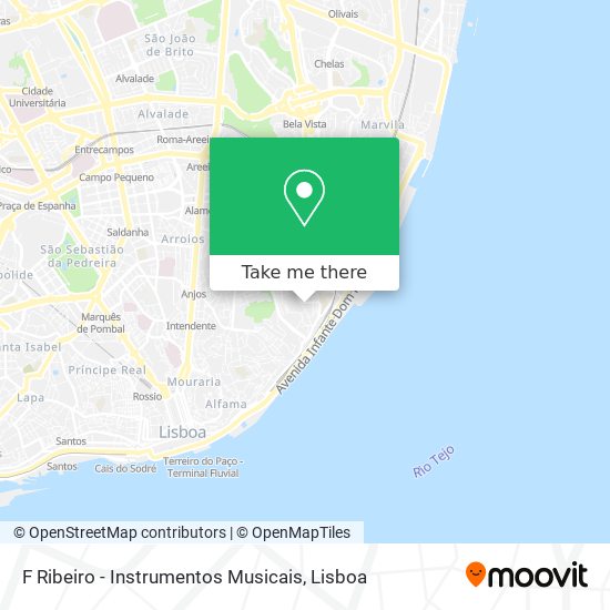 F Ribeiro - Instrumentos Musicais map