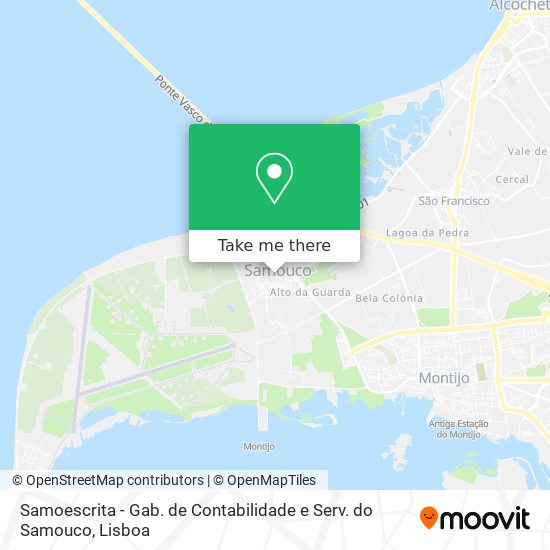 Samoescrita - Gab. de Contabilidade e Serv. do Samouco map