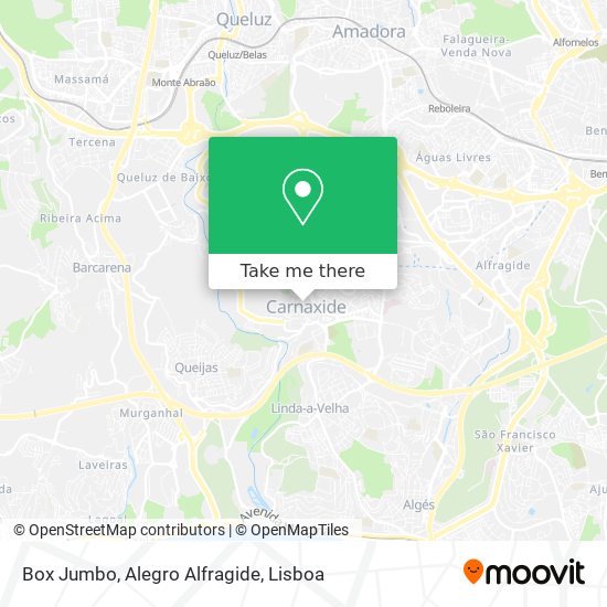 Box Jumbo, Alegro Alfragide mapa