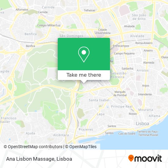 Ana Lisbon Massage mapa
