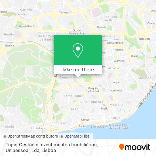 Tapig-Gestão e Investimentos Imobiliários, Unipessoal, Lda mapa
