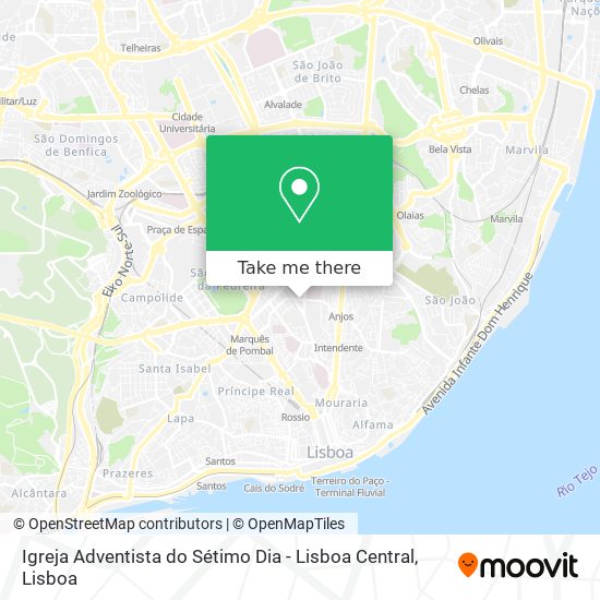 Igreja Adventista do Sétimo Dia - Lisboa Central map