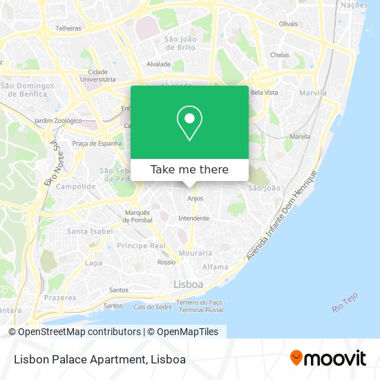 Lisbon Palace Apartment map